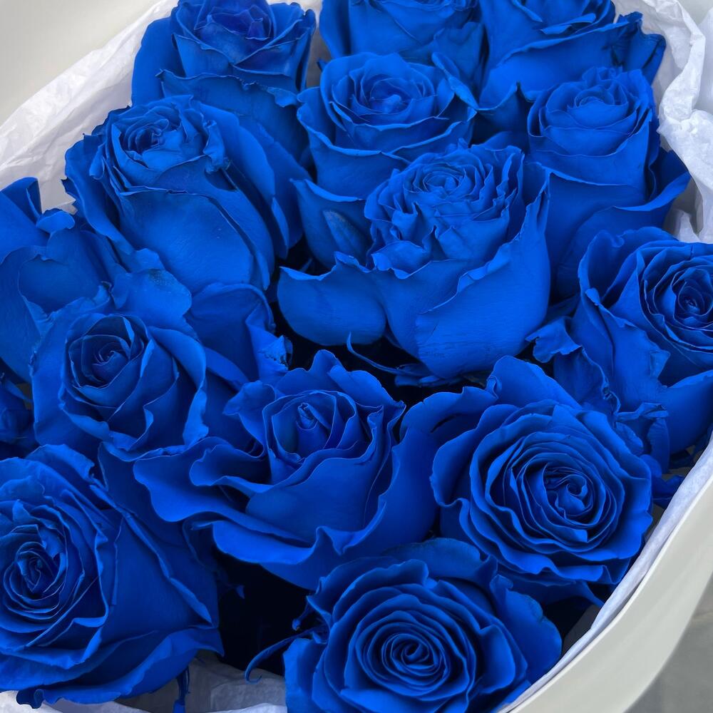 Букет из 15 синих роз Эквадор