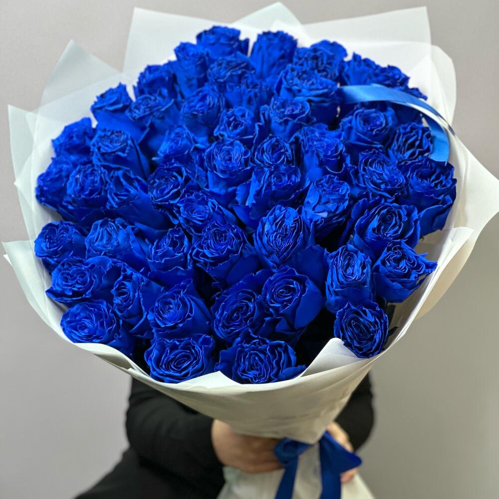 Букет из 45 синих роз Эквадор